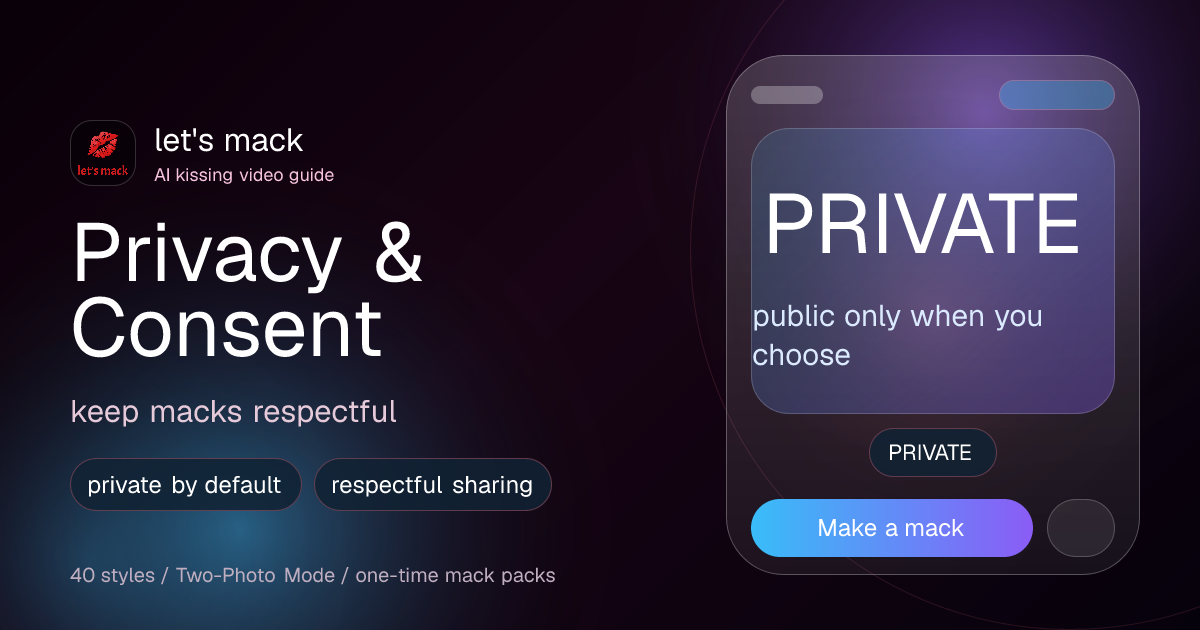 AI Kissing Videos, Privacy, and Consent: A Practical Lets Mack Guide