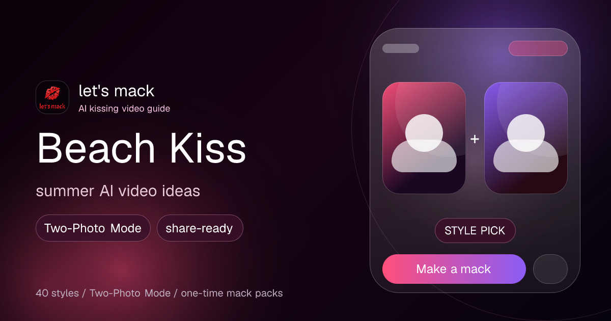How to Make a Summer Beach AI Kiss Video