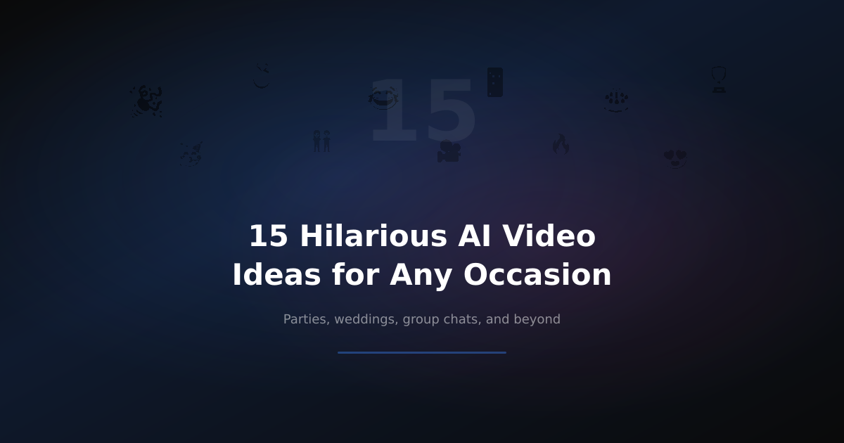 15 Hilarious AI Makeout Video Ideas for Parties, Weddings & Group Chats