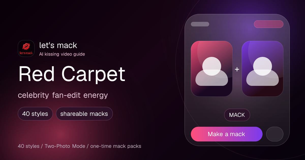 How to Make a Celebrity Red Carpet AI Kiss Video